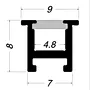 YD-2566 Mini LED Aluminium Profile — Recessed Mount